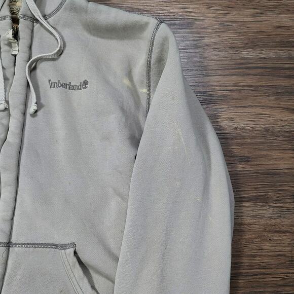 Timberland tan Sherpa lined streetwear casual full zip jacket mens Large - Picture 5 of 12